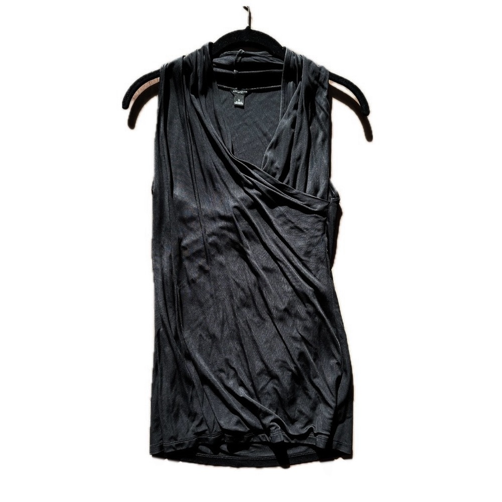 Ann Taylor semi sheer elastane drape tank